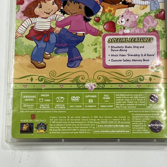 2009 Strawberry Shortcake Let’s Dance Animated Cartoon DVD Full Screen Tested - Picture 5 of 12